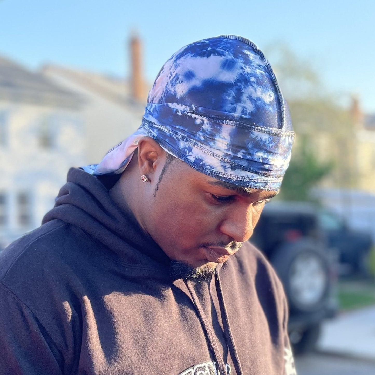 DUtheRAGthing "Washed Out Denim" Graphic Silky Durags
