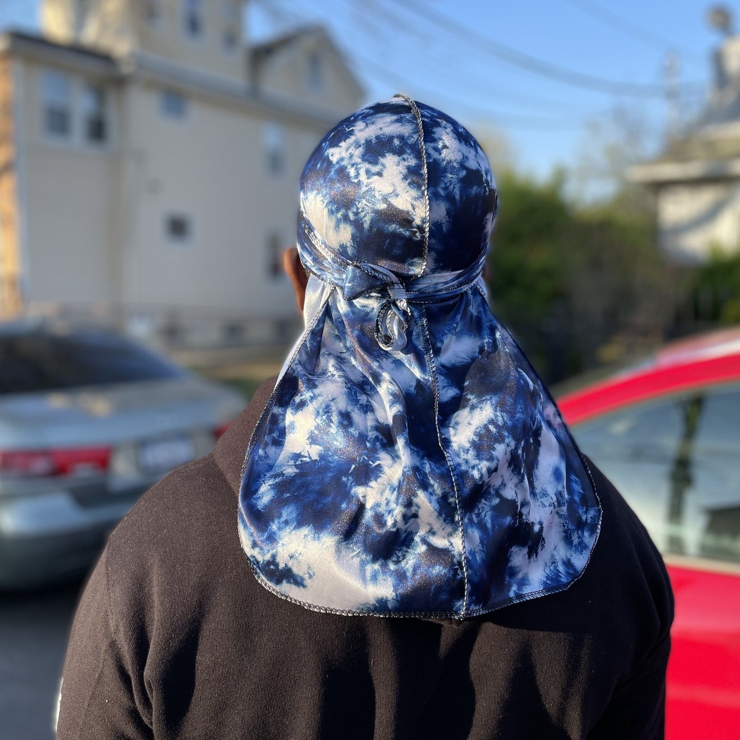DUtheRAGthing "Washed Out Denim" Graphic Silky Durags