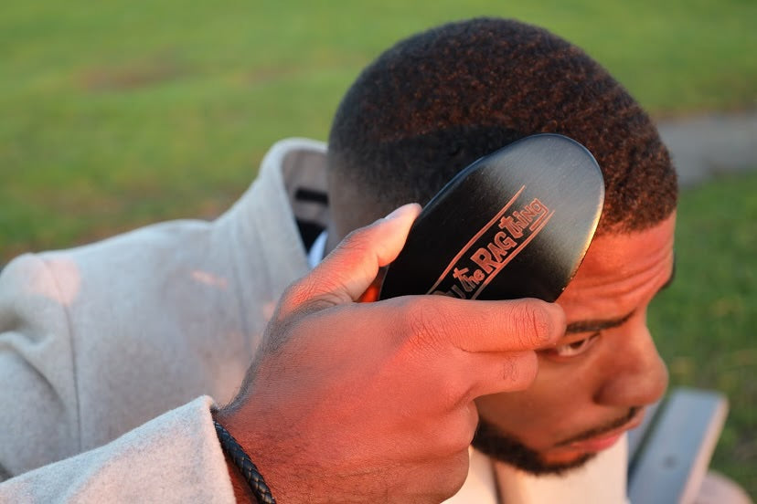 DUtheRAGthing Curved Black Premium 360 Wave Brush - DUtheRAGthing