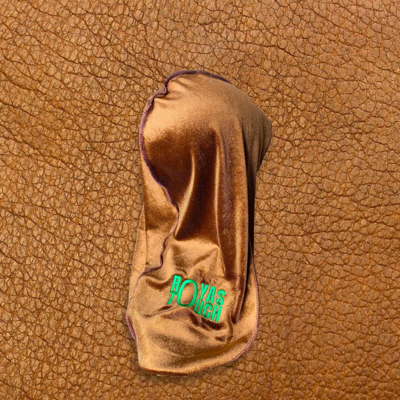 DUtheRAGthing Brown & Mint Green Solid Velvet Durag