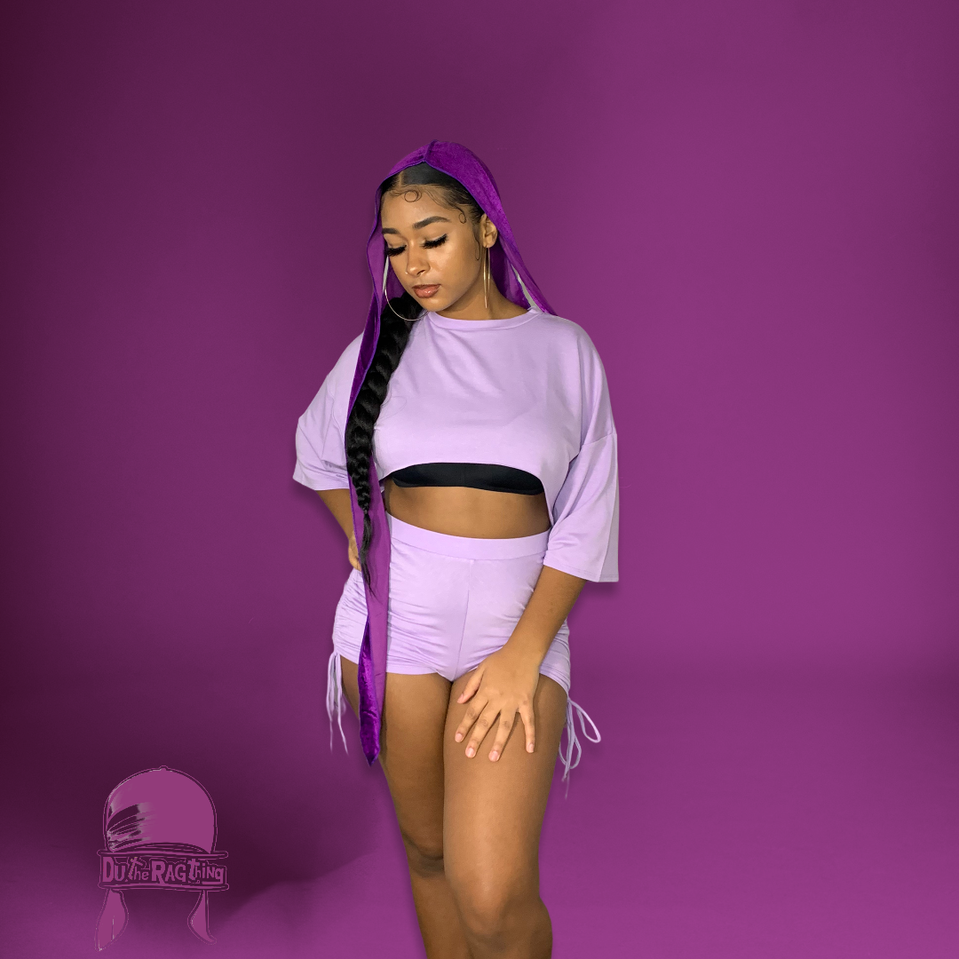 DUtheRAGthing "Purple" Solid Silky Durags