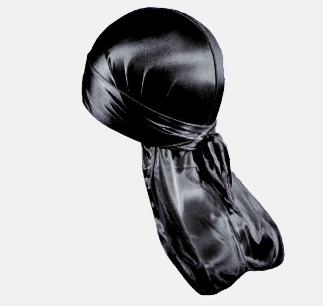 DUtheRAGthing Black Solid Silky Durags