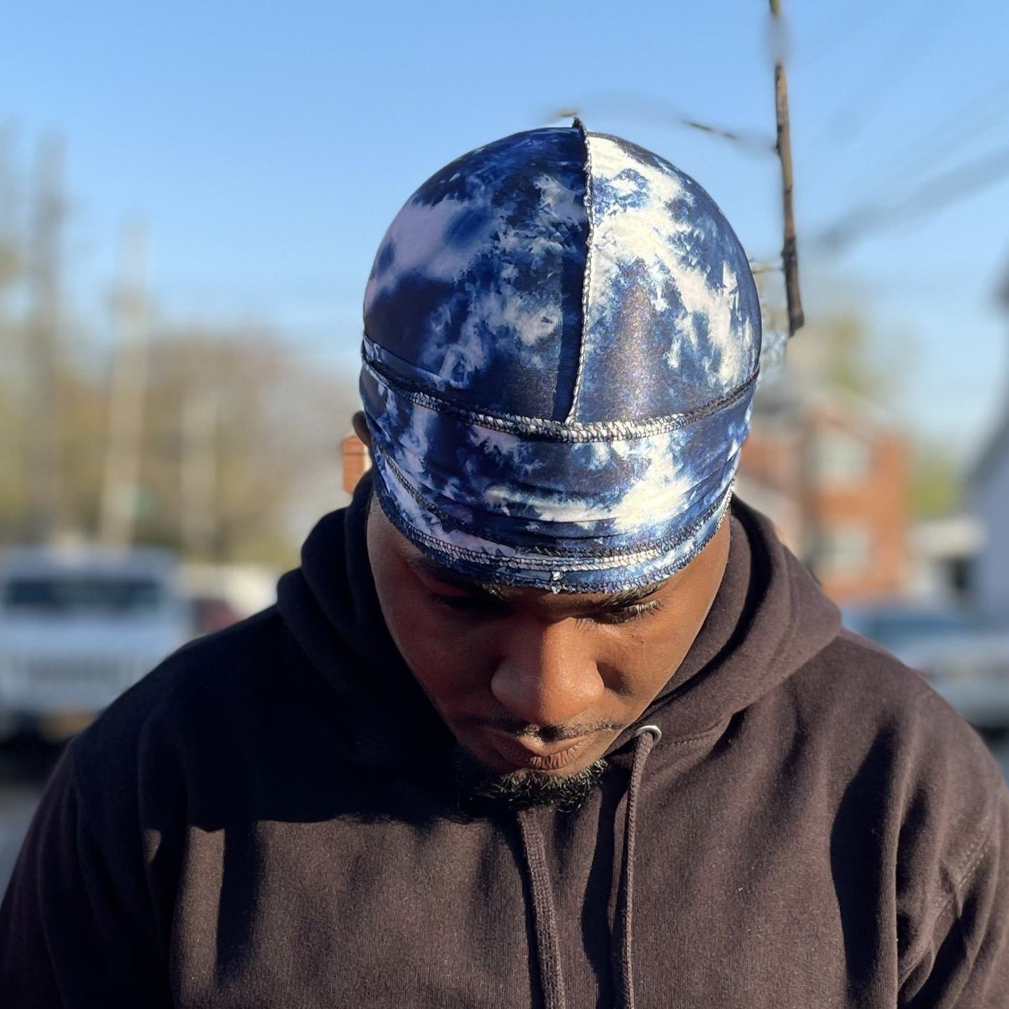 DUtheRAGthing "Washed Out Denim" Graphic Silky Durags
