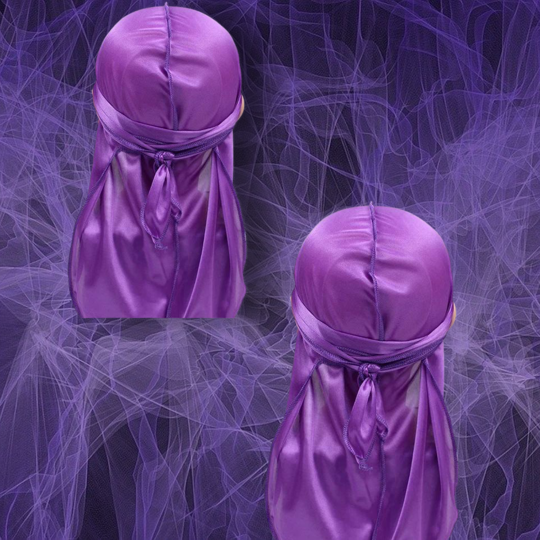 DUtheRAGthing "Purple" Solid Silky Durags