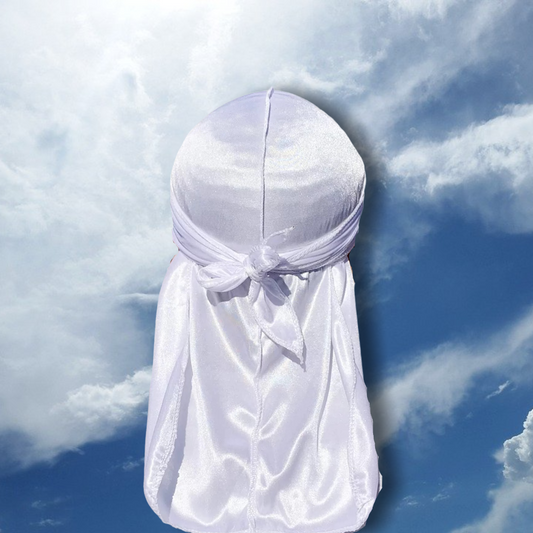 DUtheRAGthing "White" Solid Silky Durags