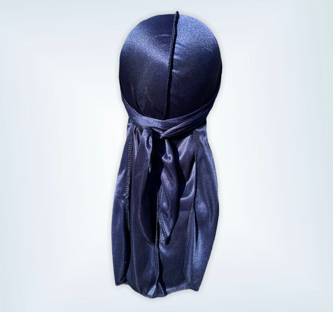 DUtheRAGthing "Navy Blue" Solid Silky Durags