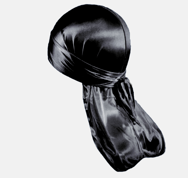 DUtheRAGthing "Black" Solid Silky Durags